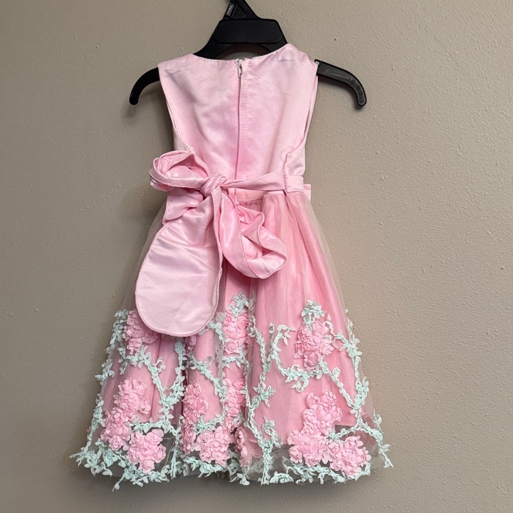 Pink Floral Kids Dress size 2T- 3T - Picture 2 of 4